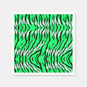 Green Tiger Animal Skin Pattern Design  Napkin