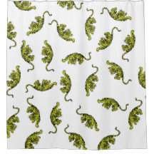 Green Tiger Shower Curtain