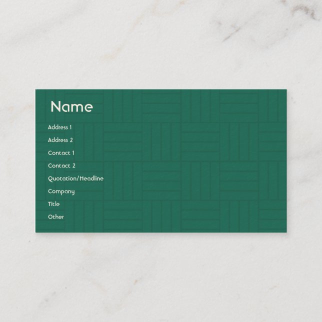 Green Tiles - Business Card (Front)