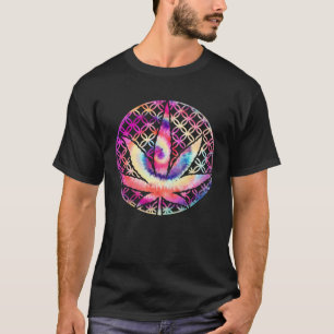 Green Times Flower Of Life Pot Leaf T-Shirt