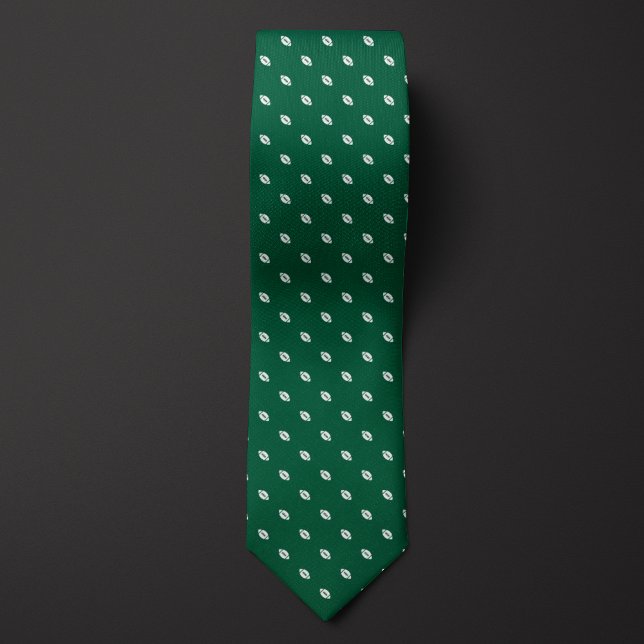 Green Tiny Footballs Tie (Creator Uploaded)