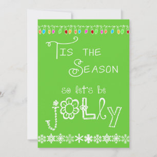 Green Tis the Season Holiday Party Invitation