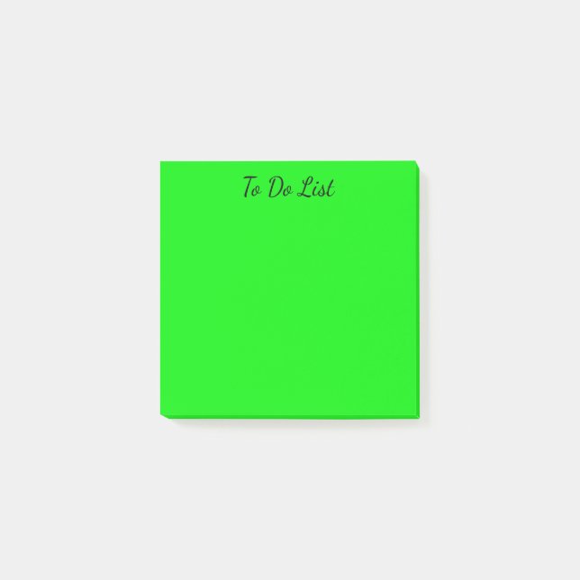 Green To Do List Post-it Notes (Front)