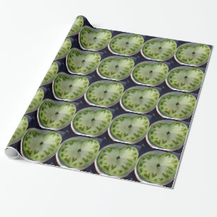 Green Tomato Hearts Wrapping Paper