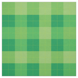 Green Tones Plaid Geometric Pattern Fabric