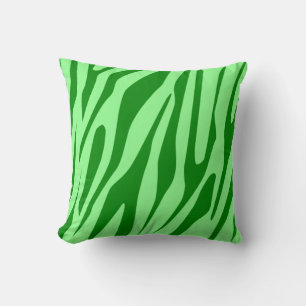 Green Tones Tiger Seamless Pattern Cushion