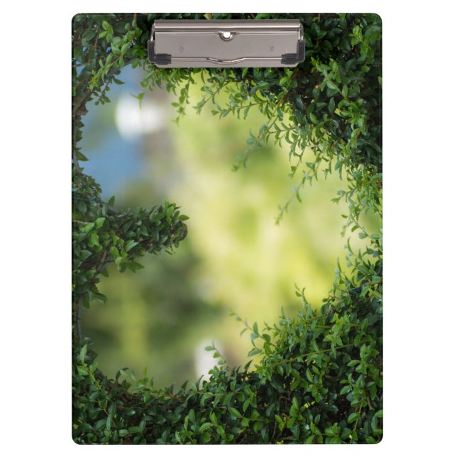 Green Topiary Heart Clipboard (Front)