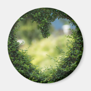 Green Topiary Heart Magnet