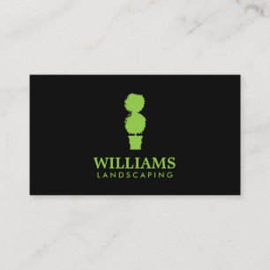 Green Topiary Plant II Landscaping Business Card