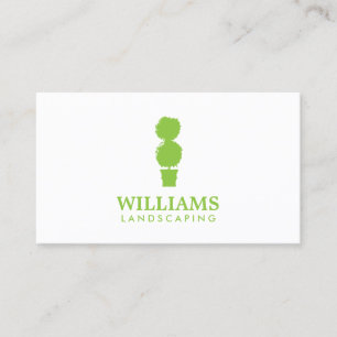 Green Topiary Plant III Landscaping Business Card