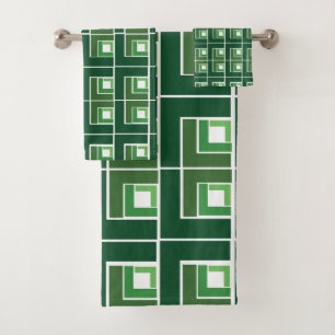 Green Topsy Turvy  Bath Towel Set