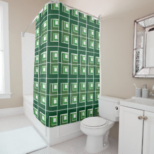 Green Topsy Turvy  Shower Curtain