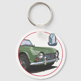 Green TR4 Key Ring