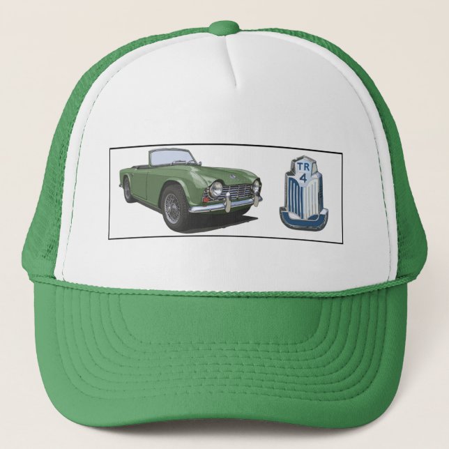 Green TR4 Trucker Hat (Front)