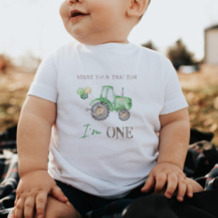 Green Tractor Birthday T-Shirt