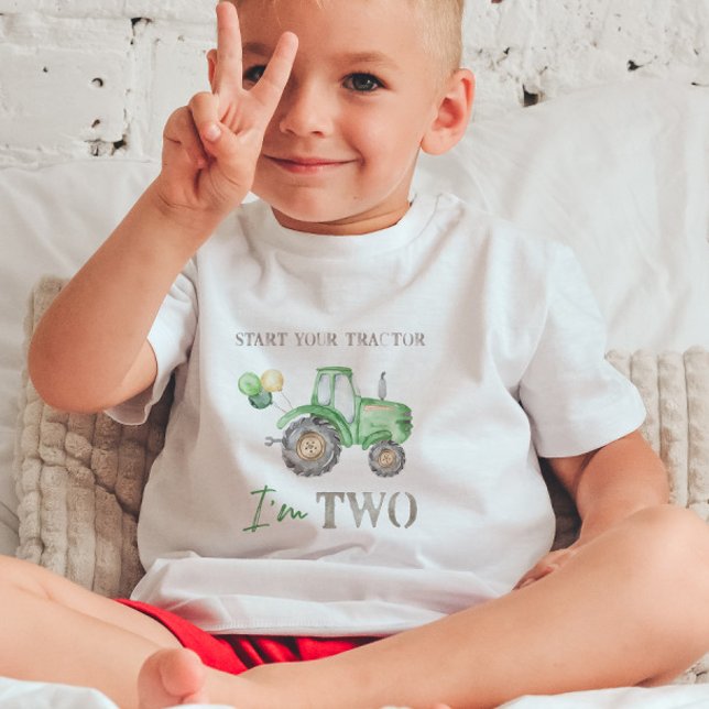 Green Tractor Birthday T-Shirt (Creator Uploaded)