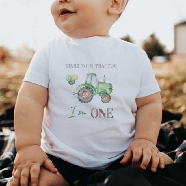 Green Tractor Birthday T-Shirt (Creator Uploaded)