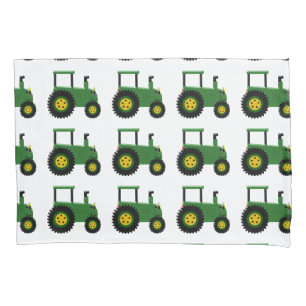 Green Tractor Design Pillowcase