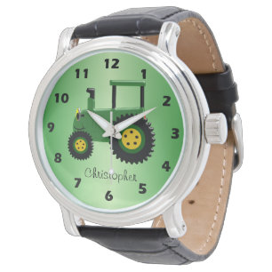 Green Tractor Design Watch