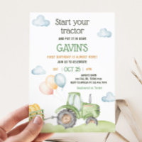 Green Tractor Farm Birthday Party