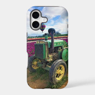 Green Tractor in Tulip Field, Oregon