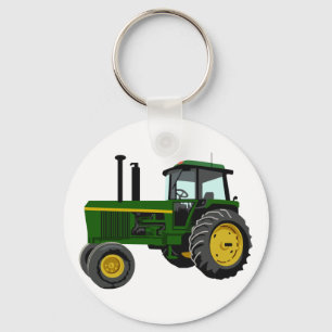 Green Tractor Key Ring