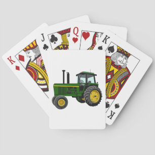 Green Tractor Playing Cards