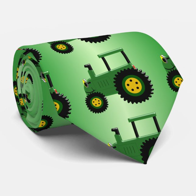 Green Tractor Tie (Rolled)