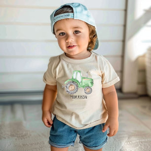 Green Tractor Toddler Tshirt
