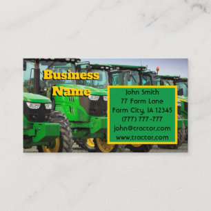Green Tractors Business Card