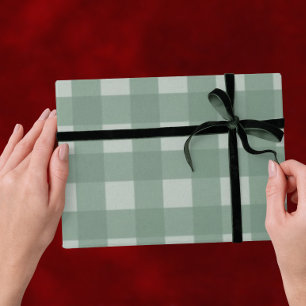 Green Traditional Christmas - Plaid Stripe Wrapping Paper