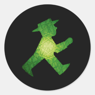 Green Traffic Light Ampeln Grã¼N Classic Round Sticker