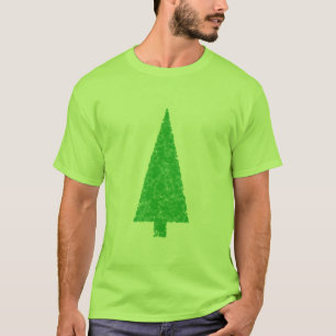 Green Tree. Christmas, Fir, Evergreen Tree. T-Shirt