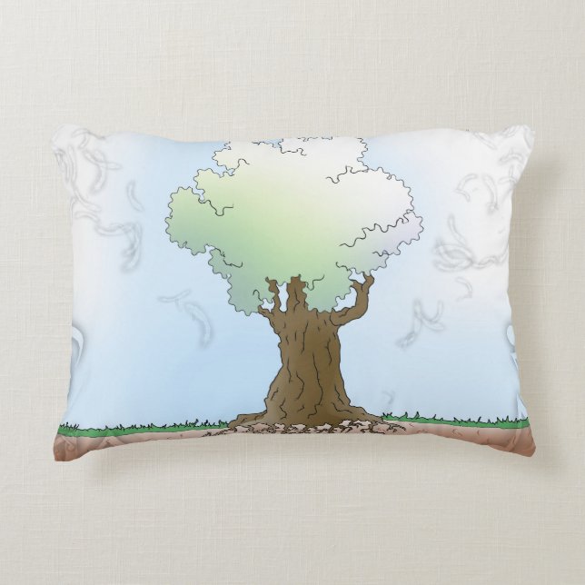 GREEN TREE DECORATIVE CUSHION (Front)