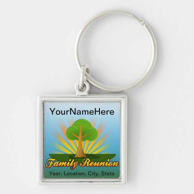 Green Tree Family Reunion Logo Key Ring (Front)