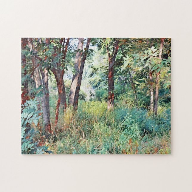 Green Tree Forest Hiking Puzzle (Horizontal)