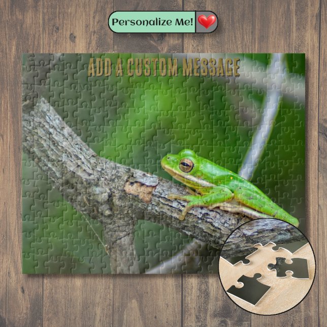 Green Tree Frog Branch Jigsaw Puzzle (Green Tree Frog Branch Jigsaw Puzzle)