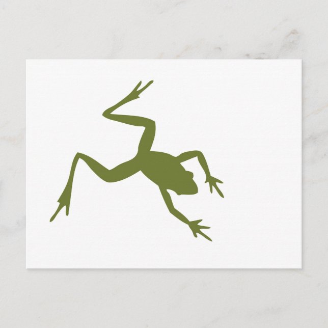 Green Tree Frog Illustration Postcard (Front)