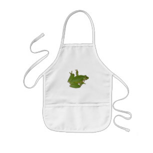 Green Tree Frog Kid Apron