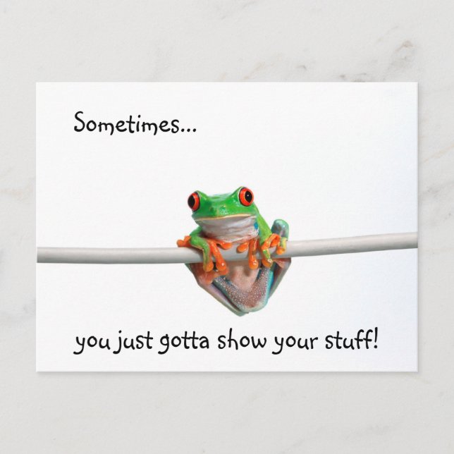 Green tree frog - Sometimes... Postcard (Front)