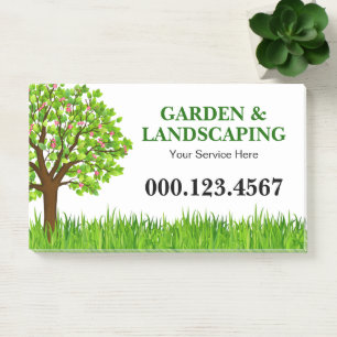 Green Tree Grass Landscaping Service Business Post-it Notes