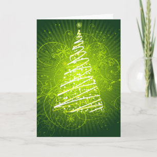 Green Tree Holiday Card