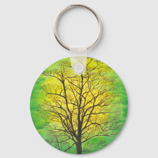Green Tree Key Ring