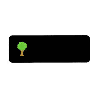 Green Tree. On black background.