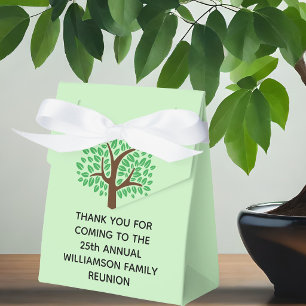Green Tree Picnic Family Reunion Custom Party Favour Box