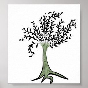 Green tree poster