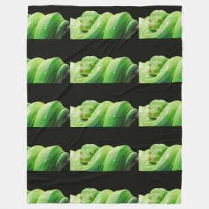 green tree python fleece blanket