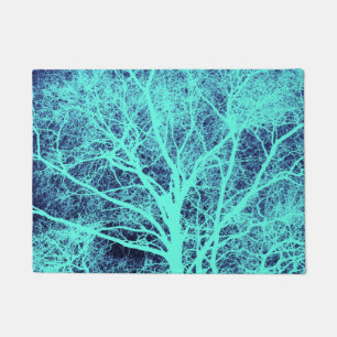 Green tree silhouette doormat