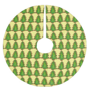 Green Tree Sugar Cookies Christmas Holiday Baking Brushed Polyester Tree Skirt