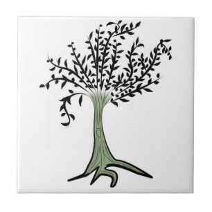 Green tree tile